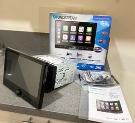 New Soundstream Radio Doubledin W/dvd Apple Car Play Android Bluetooth And More
