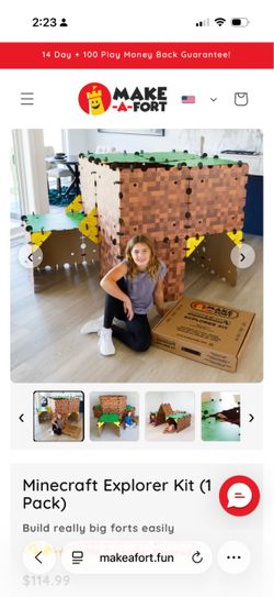 Minecraft make a fort kit x2
