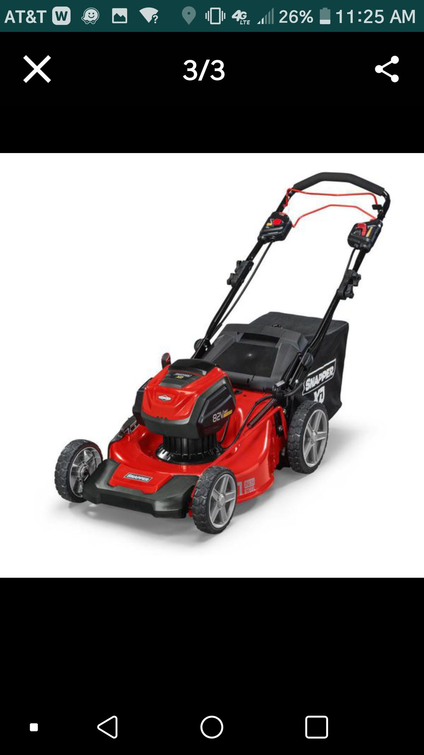 Snapper Electric 60V lawn mower. Used