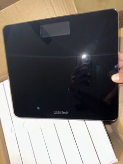 New UtilitiTech Digital Bathroom Scales | Case of 7 – Tempered Glass Black