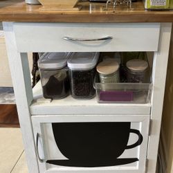 Wooden Kitchen Cart W/Drawer
