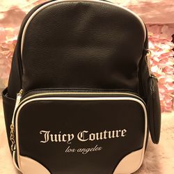 JUICY COUTURE Black Fashionista Sports Backpack Y2K
