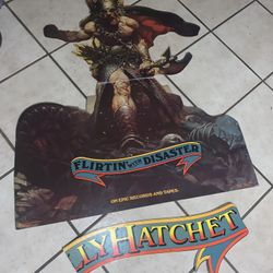 Molly Hatchet Flirtin’ With Disaster Cardboard Poster 1976 L-36110 with Promo 33RPM Sleeve+Album