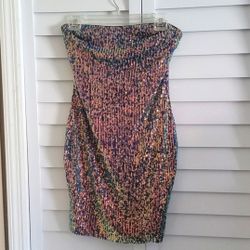 New w/tags HERA Sequin Strapless Dress Size M