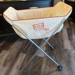 Fun Vintage Folding Advertising Laundry Cart 