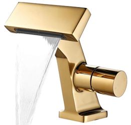 BAKALA Waterfall Bathroom Faucet, model ‎2024-013-GD