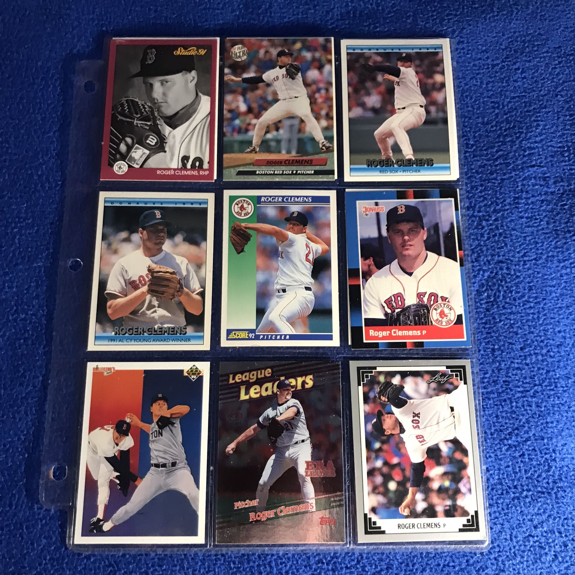 Roger Clemens Boston Red Sox Baseball Cards 