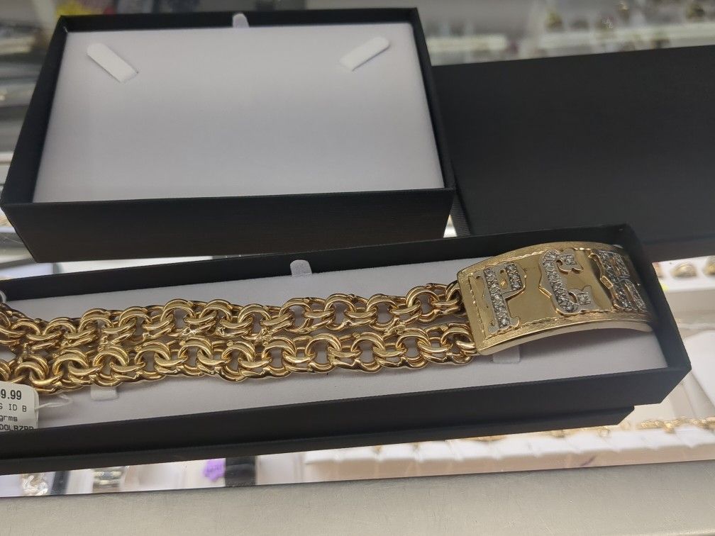 14k Solid Gold Id Breaclte 145.1 Grams Layway Available 10% Down If You Interested Please Ask Maribel Thank You,All Products : American Fashion Style Bags On Sale