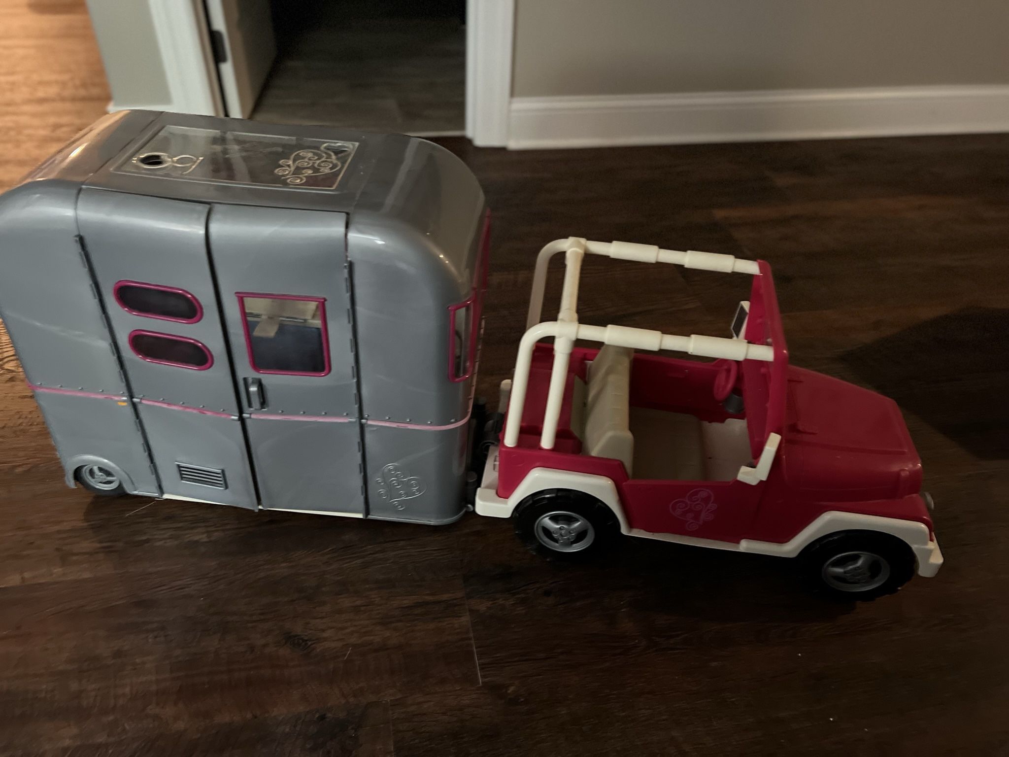 American Girl doll jeep And Camper-Target Brand