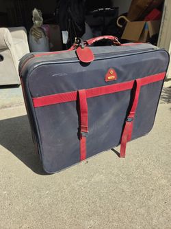 Vintage  Samsonite Navy Blue Soft-Side Suitcase Set
