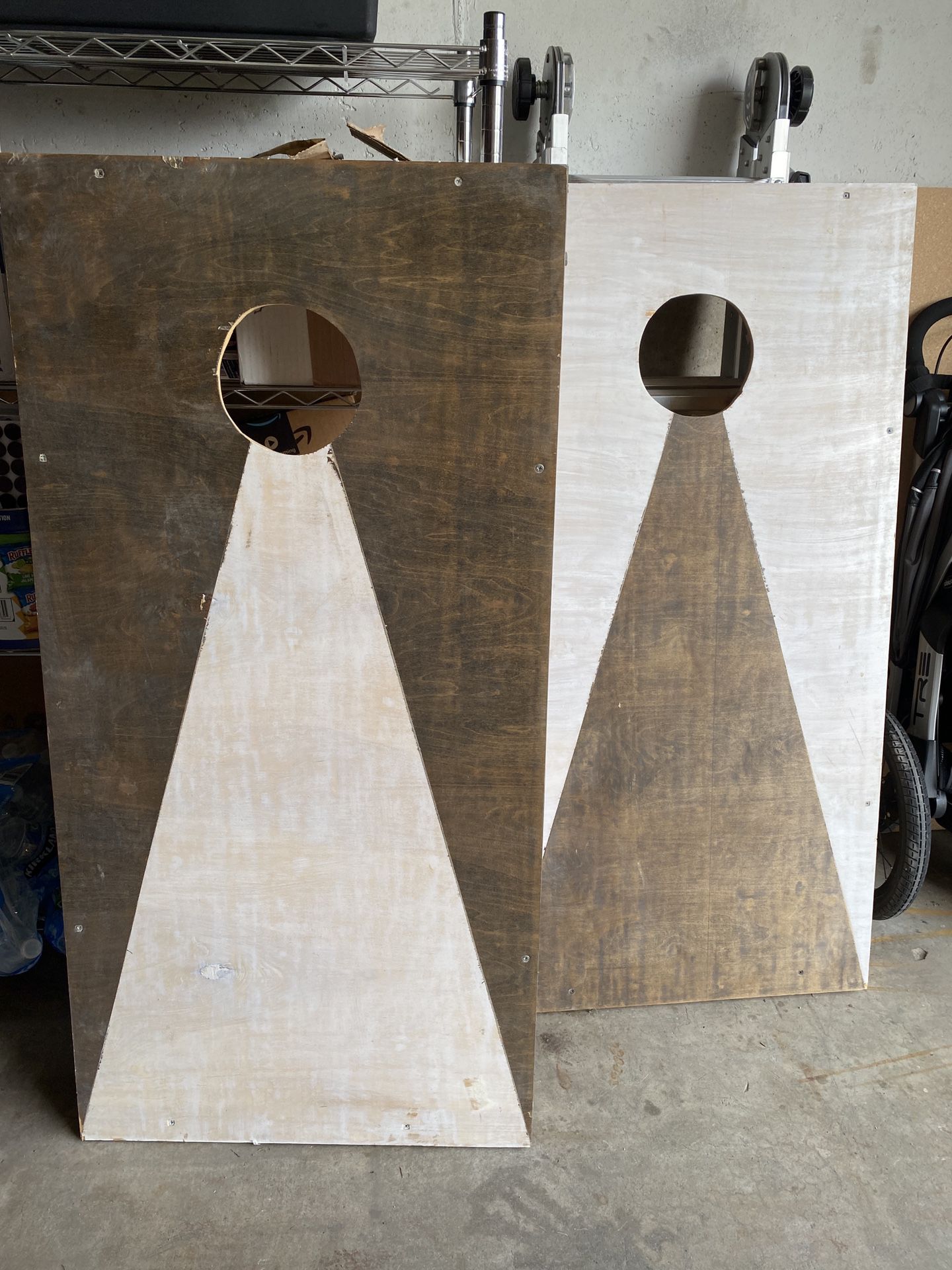Stained Corn hole Boards. 