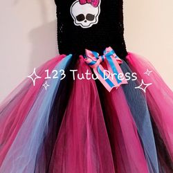 Monster High Girl Birthday Costume Tutu Dress