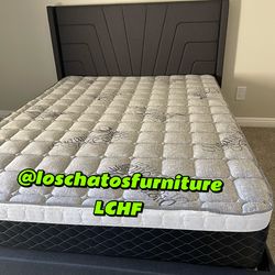 Queen size bed frame and mattress