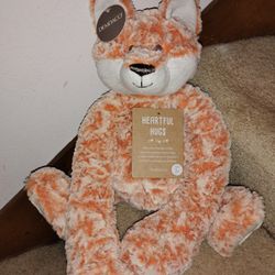 DEMDACO Heartful Hugs Fox weighted plush toy. 
New W/ Tags!