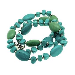 Chaps Southwestern Style Beaded Necklace - Faux Turquoise Jewelry Accessory - Woman Teen Jewelry Gift