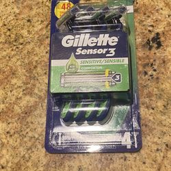 Gillette Sensor3 Razors – 4 Pack (Unboxed)