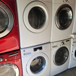 Kenmore Front Loading Washer And Stackable Gas Dryer Set 