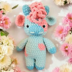 Blue And Pink Mohawk Cow