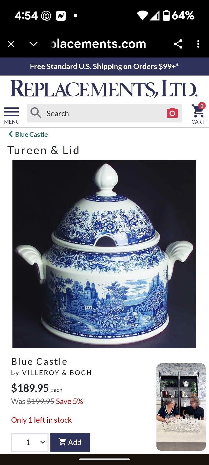 Blue Castle Tureen