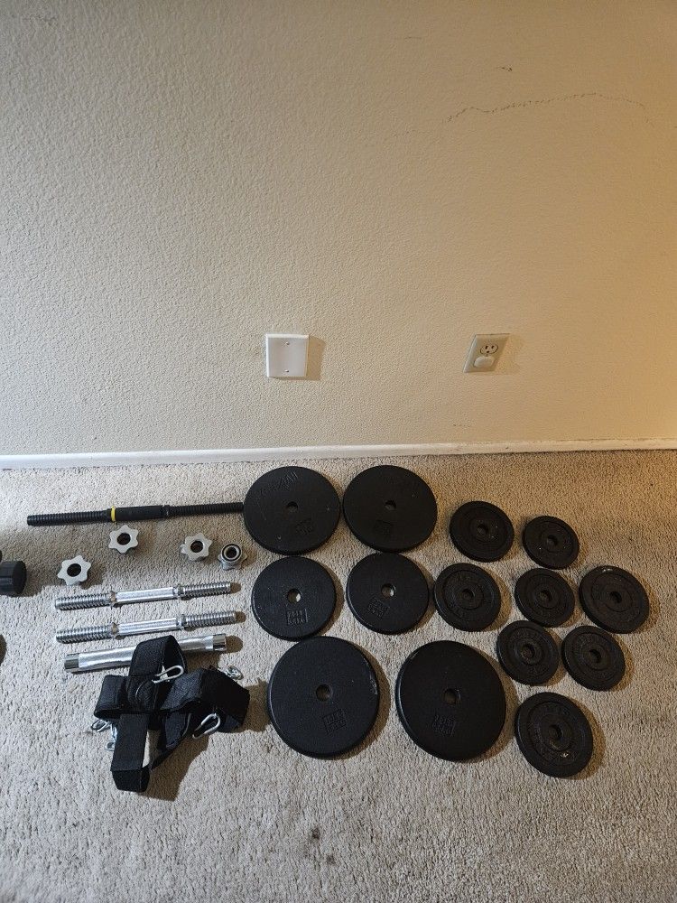 Set Of Dumbbell Weights, 100lb