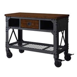 Whalen industrial meta and wood Workbench 48"
