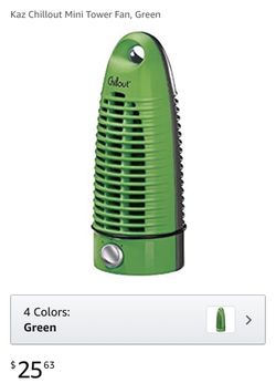 Kaz Chillout Mini Tower Fan, Green