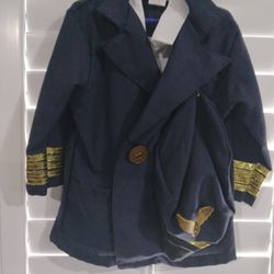 Pilot Dress Up Costume For Toddlers Size 2-3
