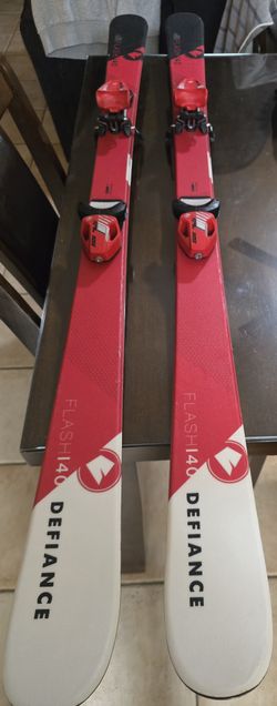 Barely Used Youth Skis, Boots, Poles, And Bag