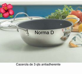 Cacerola de 3 qts antiadherente nueva en su caja 🌺 princess house 🌺