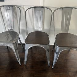 Metal & Wood Industrial Farmhouse Chairs