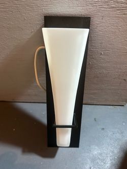 3 Decorative Black and White Wall Mount Light Fixtures 4.5x18