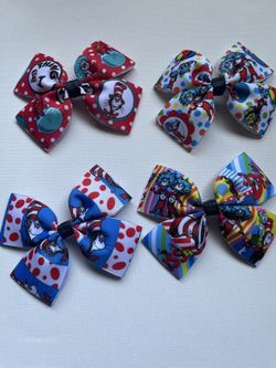 Dr Seuss Hair Bows