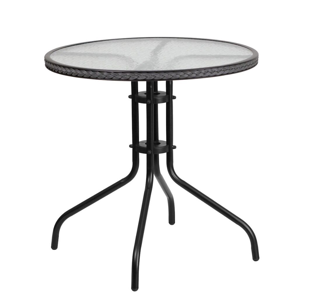 Flash Furniture 28-in. Round Rattan Edge Patio Table