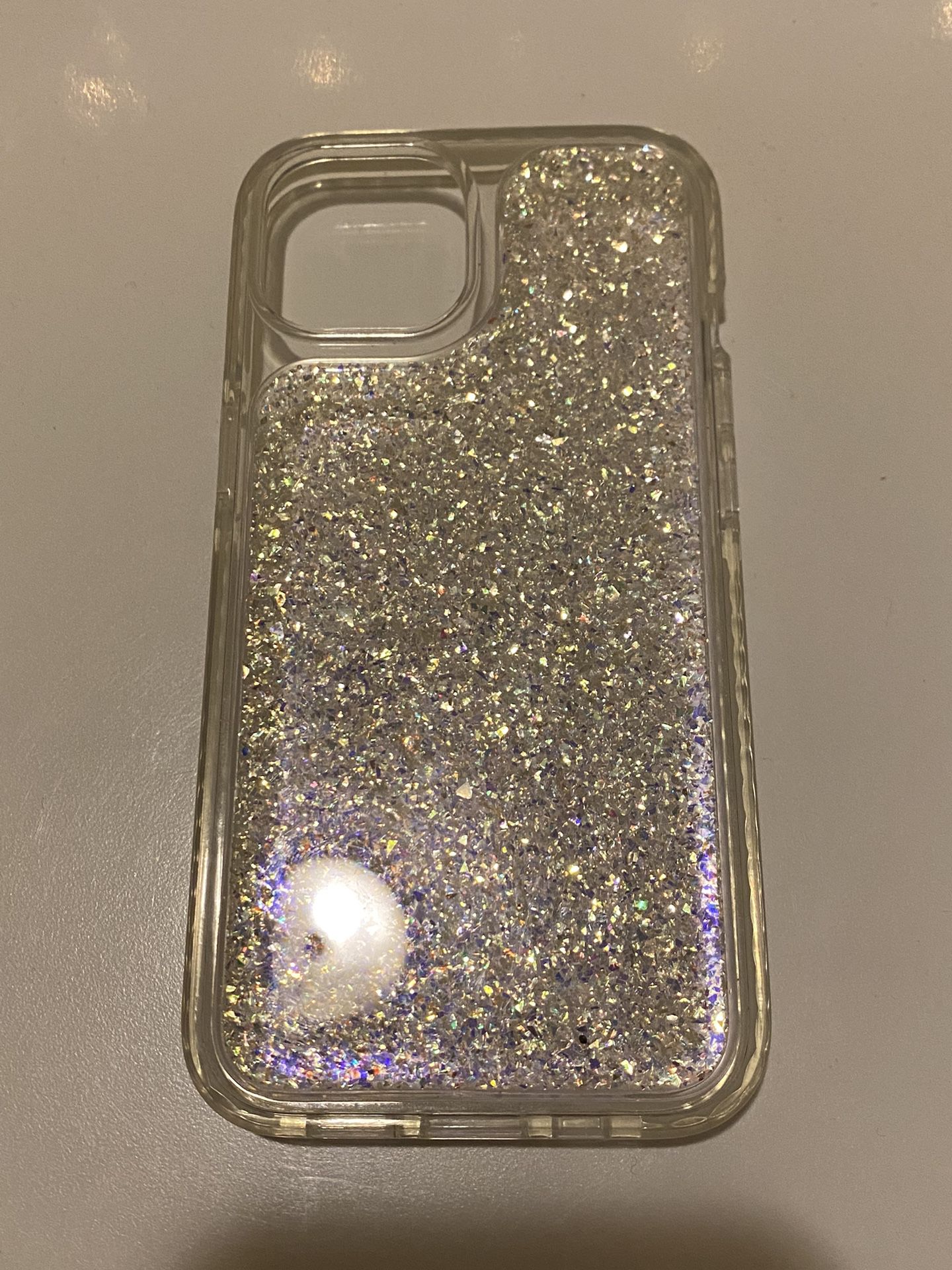 Clear sparkly iPhone case
