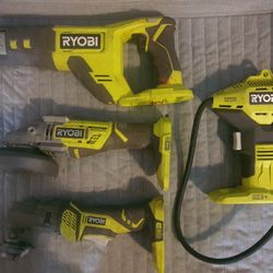 Ryobi ONE+ 18v Cordless Tool 4-pcs Combo