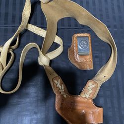 25 Auto Shoulder Holster and boot holster. 