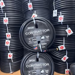 Water hose.  100 feet