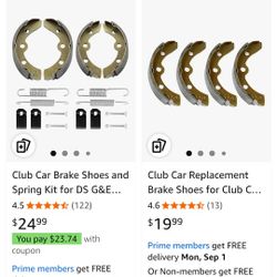 Club Car Brake Shoes and Spring Kit