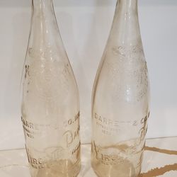 Lot Of 2 Vintage Garrett’s Virginia Dare American Wine Bottle New York RARE Antique GLASS