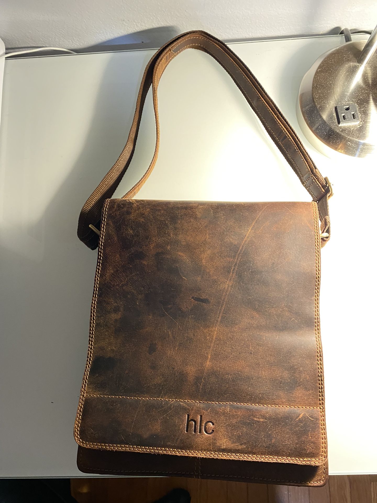 Leather Messenger Bag