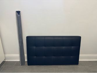 Black Faux-Leather Twin Headboard Panel - Clean & Modern