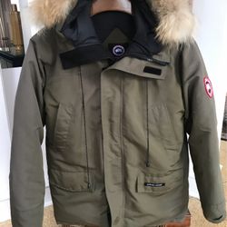 Mens Duck Down Jacket Sz Medium Army Green Canada Goose