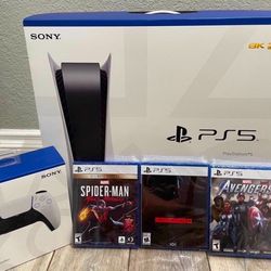 Brand New Disc Version Console + 3 Games + 1 Controller Bundle 