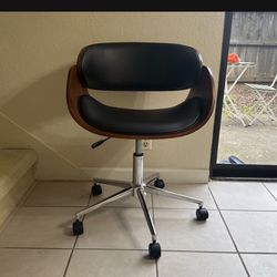 Mid Century Leather Adjustable Chair