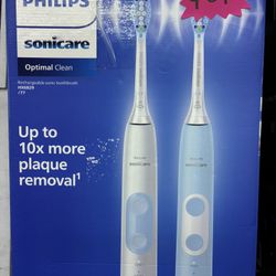 Philips Sonicare Optimal Clean Rechargeable Sonic Toothbrush 2-Pack