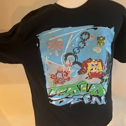 NFL Junk Food X SpongeBob x King Saladeen Spongebob X Patrick Tee Black Large