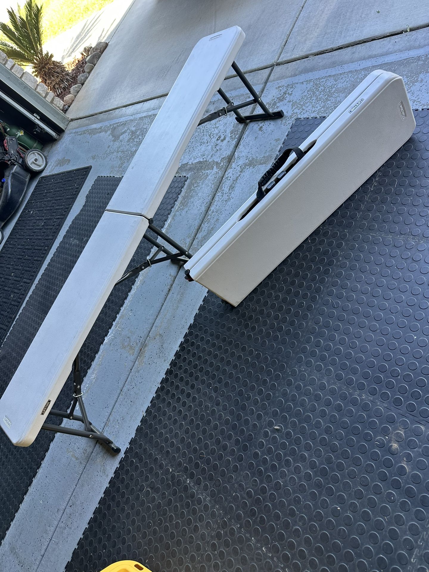 Two Lifetime 6ft Fold Up Benches