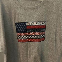 Women’s Short Sleeve American Flag Shirt