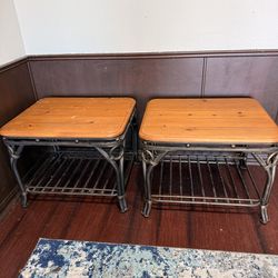 2 Solid Wood End Tables