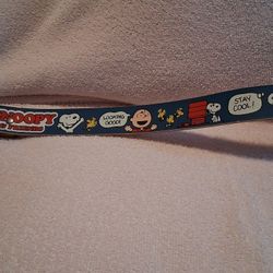 Vintage 1958 Snoopy and Friends Leather Belt